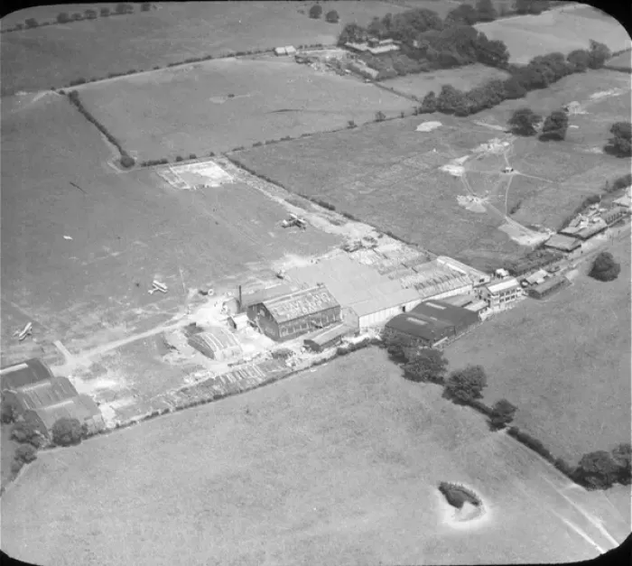 Framed Print : The de Havilland Stag Lane factory in 1923 Framed Print : The de Havilland Stag Lane factory in 1923