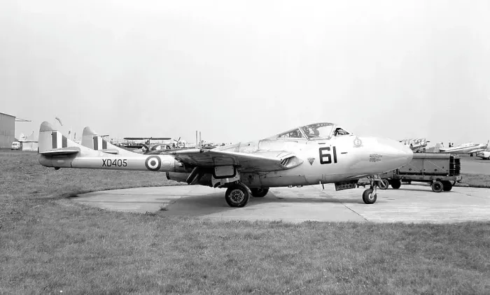 Framed Print : de Havilland Vampire T.11 XD405 Framed Print : de Havilland Vampire T.11 XD405