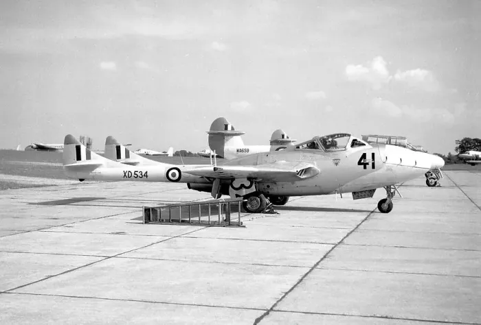Framed Print : de Havilland Vampire T.11 XD534 Framed Print : de Havilland Vampire T.11 XD534