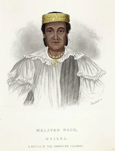 Hawaii: Maleka, a native of the islands Date: circa 1850