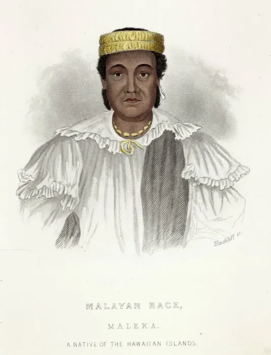 Framed Print : Hawaii: Maleka, a native of the islands Date: circa 1850 Framed Print : Hawaii: Maleka, a native of the islands Date: circa 1850