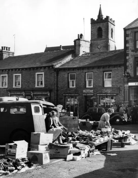 Framed Print : Hawes Market 1950S Framed Print : Hawes Market 1950S