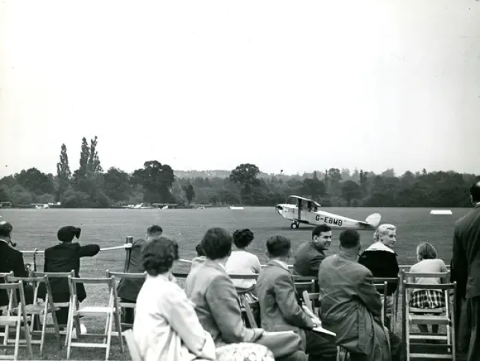 Framed Print : Hawker Cygnet, G-EBMB, is taxied past the crowd by Frank?