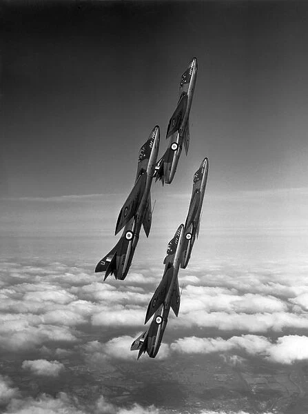 Four Hawker Hunter 1s of 54 Squadron aerobatic team