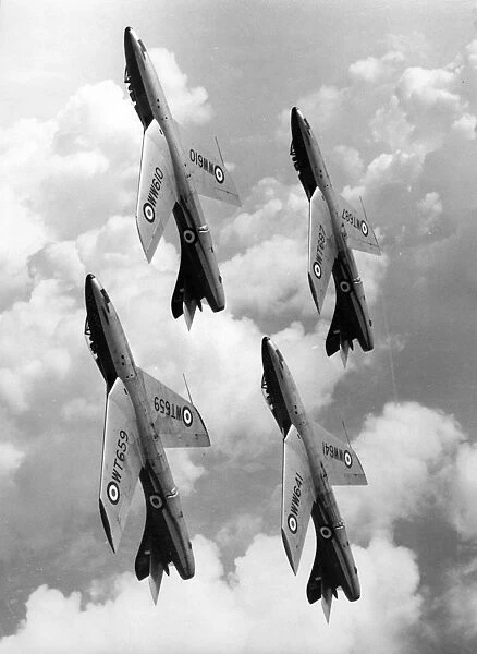 Four Hawker Hunter 1s in formation