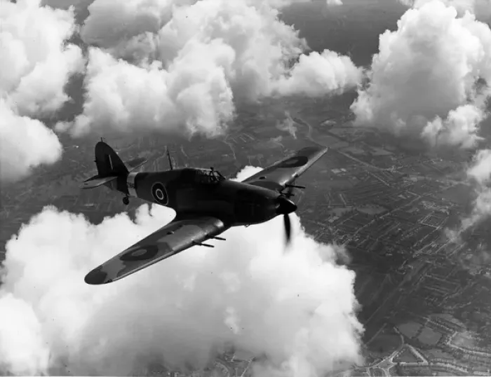 Framed Print : Hawker Hurricane IIC PZ865 / G-AMAU Framed Print : Hawker Hurricane IIC PZ865 / G-AMAU