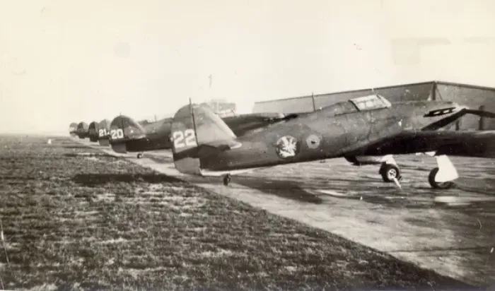 Framed Print : Hawker Hurricanes at Schaffen Air Base, Diest, Belgium