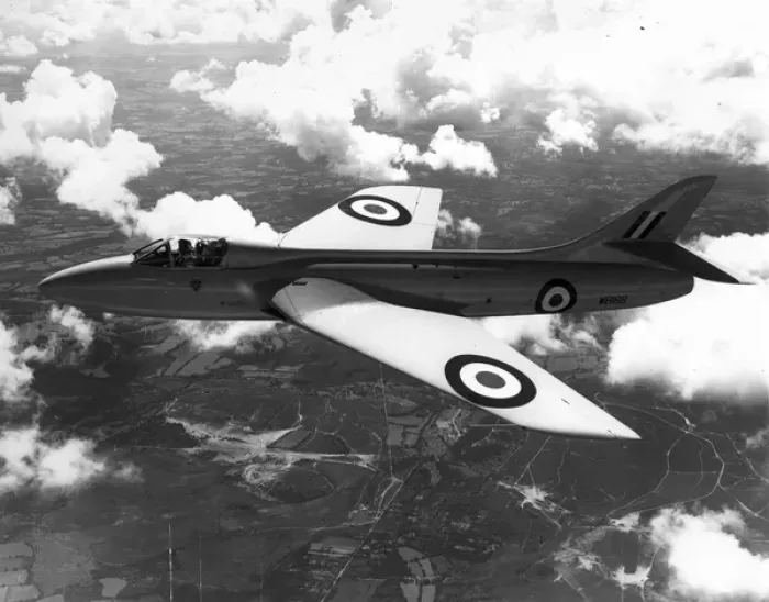 Framed Print : Hawker P1067 Hunter first prototype WB188 in the air Framed Print : Hawker P1067 Hunter first prototype WB188 in the air