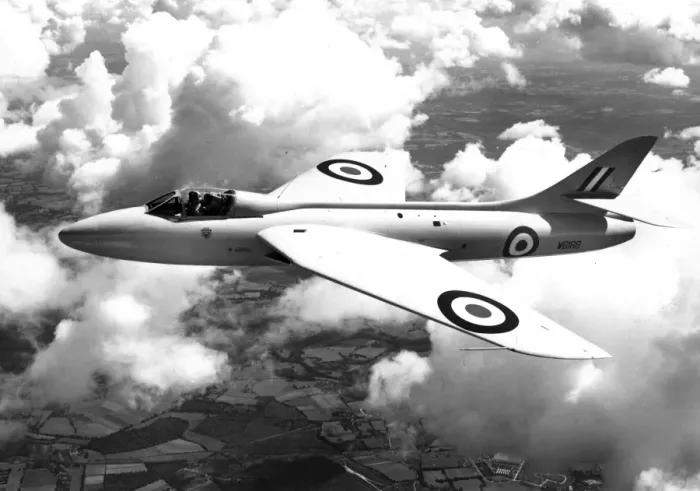 Framed Print : Hawker P1067 Hunter first prototype WB188 in the air Framed Print : Hawker P1067 Hunter first prototype WB188 in the air