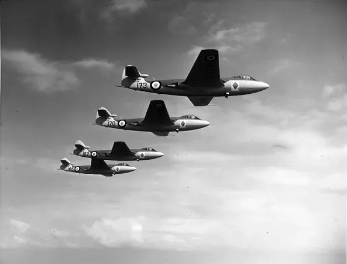Framed Print : Four Hawker Sea Hawk Is Framed Print : Four Hawker Sea Hawk Is
