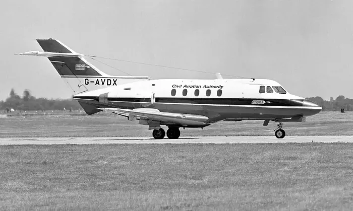 Framed Print : Hawker Siddeley HS. 125-3B / RA G-AVDX