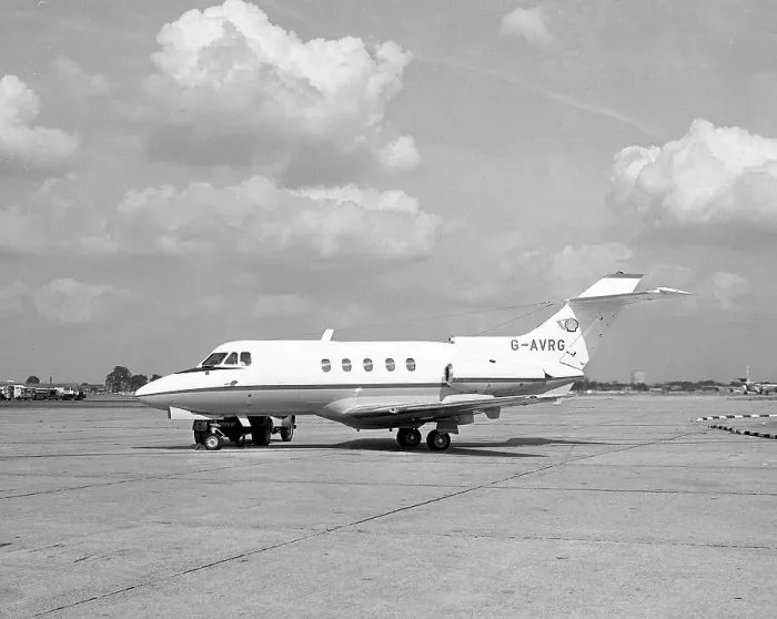 Framed Print : Hawker Siddeley HS. 125-3B / RA G-AVRG Framed Print : Hawker Siddeley HS. 125-3B / RA G-AVRG