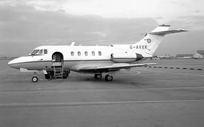 Framed Print : Hawker Siddeley HS. 125-3B / RA G-AVXK Framed Print : Hawker Siddeley HS. 125-3B / RA G-AVXK