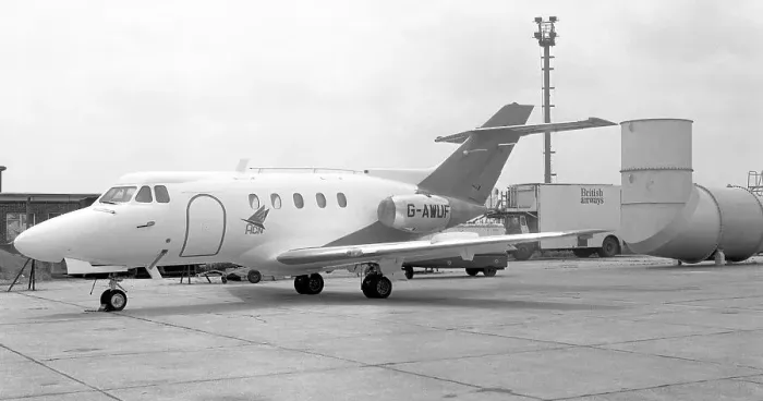 Framed Print : Hawker Siddeley HS. 125 Series 1B G-AWUF Framed Print : Hawker Siddeley HS. 125 Series 1B G-AWUF