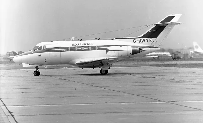 Framed Print : Hawker Siddeley HS. 125 Series 1B G-AWYE Framed Print : Hawker Siddeley HS. 125 Series 1B G-AWYE