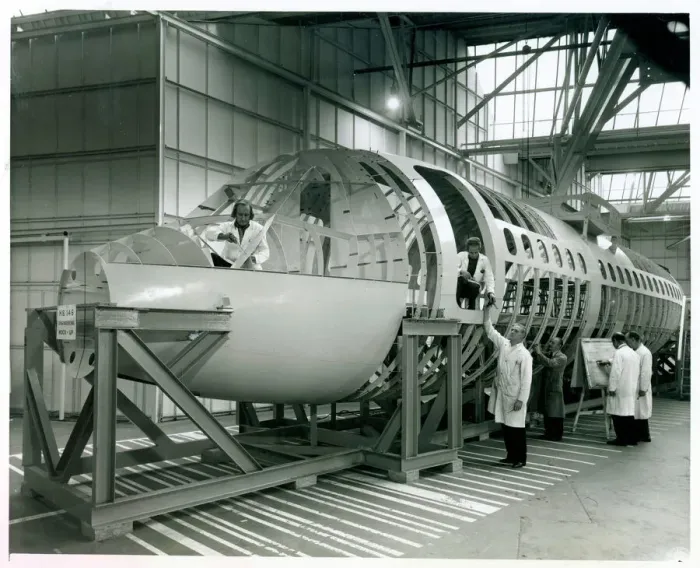 Framed Print : Hawker Siddeley HS-146 engineering mock-up Framed Print : Hawker Siddeley HS-146 engineering mock-up