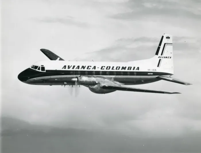 Framed Print : Hawker Siddeley HS748 Series 2A, HK-1408, of Avianca Framed Print : Hawker Siddeley HS748 Series 2A, HK-1408, of Avianca