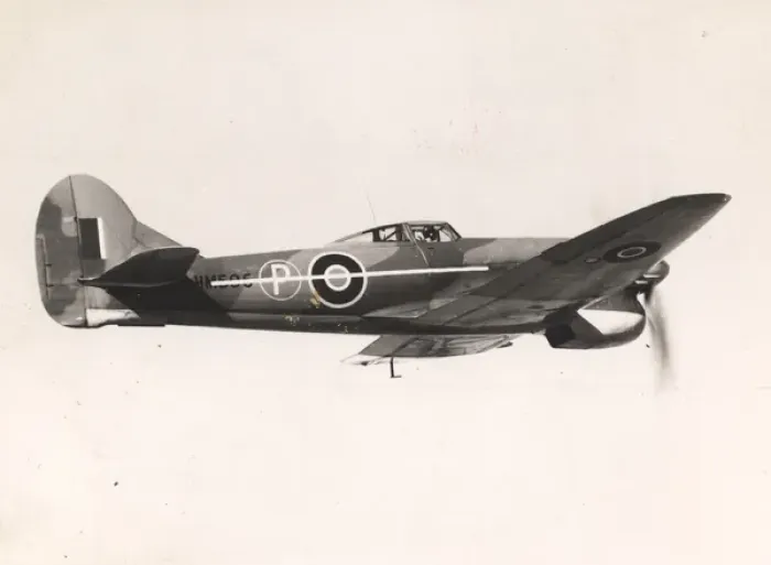 Framed Print : Hawker Tempest V, HM595, with interim dorsal fin Framed Print : Hawker Tempest V, HM595, with interim dorsal fin