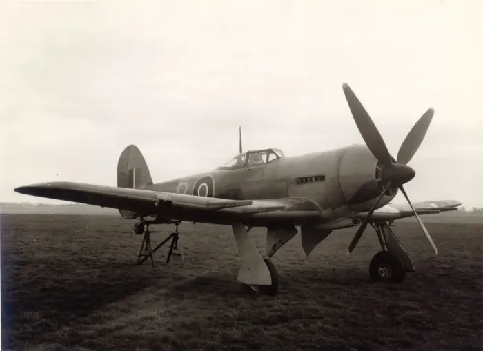 Framed Print : Hawker Typhoon IB, R8694, fitted with an annular radiator