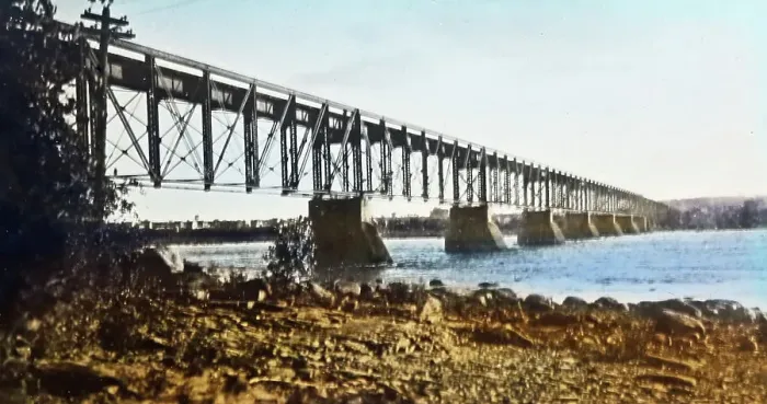 Framed Print : Hawkesbury Bridge, Ontario, Canada, early 1900s Framed Print : Hawkesbury Bridge, Ontario, Canada, early 1900s