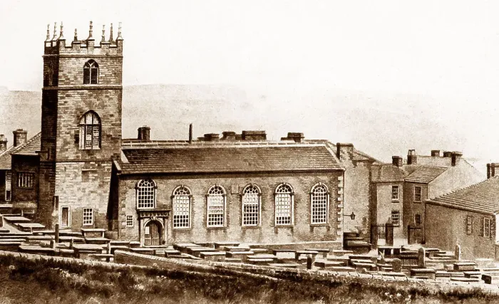 Framed Print : Haworth Church Victorian period Framed Print : Haworth Church Victorian period