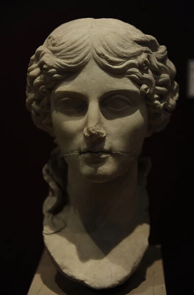 Head of Agrippina the Elder (14 BC-33 AD). Marble