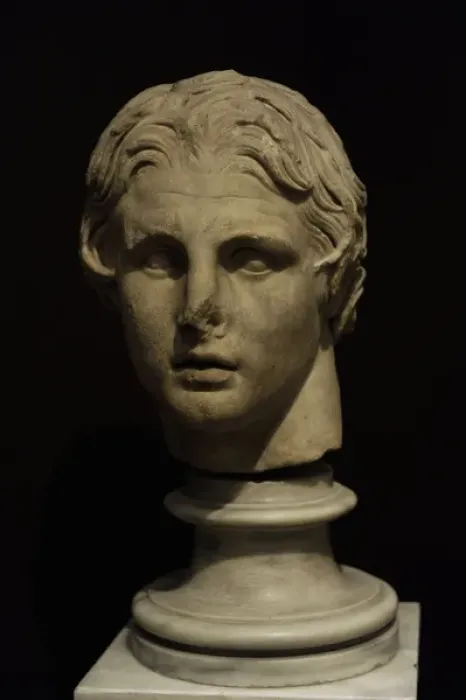 Framed Print : Head of Alexander the Great (356-323 BC). Marble. 2nd centur Framed Print : Head of Alexander the Great (356-323 BC). Marble. 2nd centur