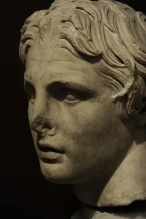 Framed Print : Head of Alexander the Great (356-323 BC). Marble. 2nd centur Framed Print : Head of Alexander the Great (356-323 BC). Marble. 2nd centur