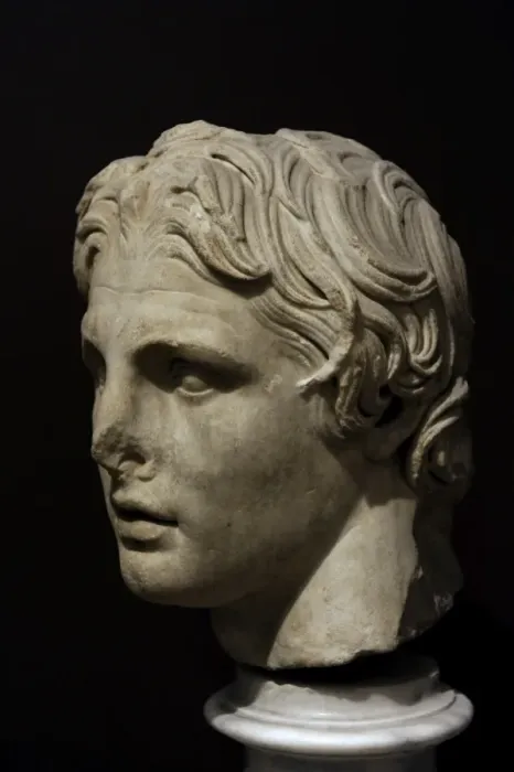 Framed Print : Head of Alexander the Great (356-323 BC). Marble. 2nd centur Framed Print : Head of Alexander the Great (356-323 BC). Marble. 2nd centur