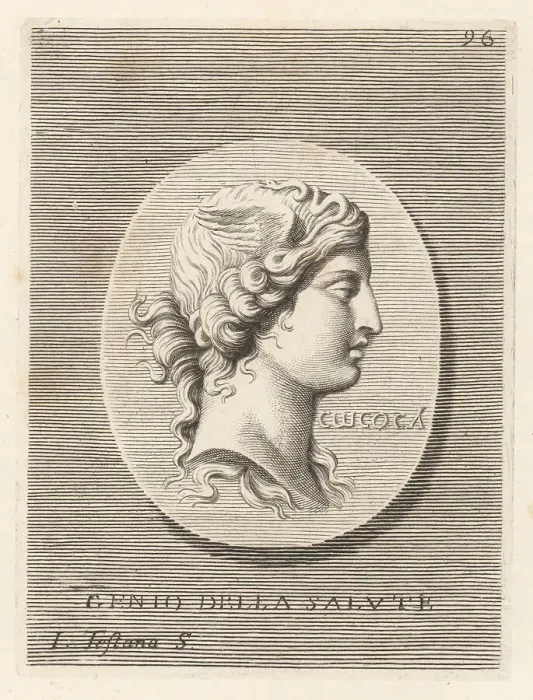 Framed Print : Head of an allegorical female figure of Health, Gnostic religion Framed Print : Head of an allegorical female figure of Health, Gnostic religion