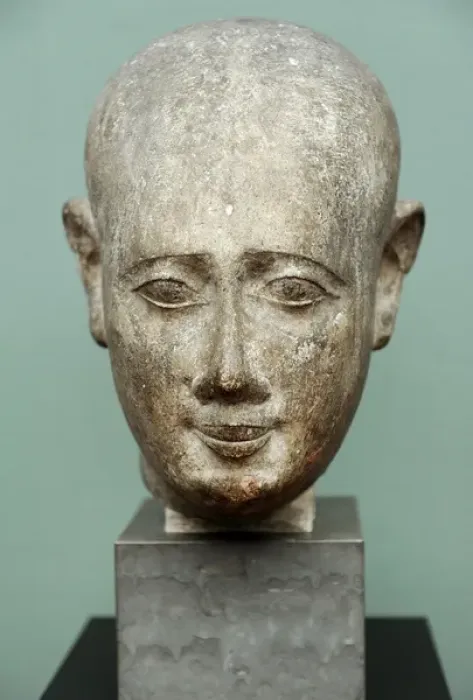 Framed Print : Head from a male statue. 3rd century BC. Egypt Framed Print : Head from a male statue. 3rd century BC. Egypt