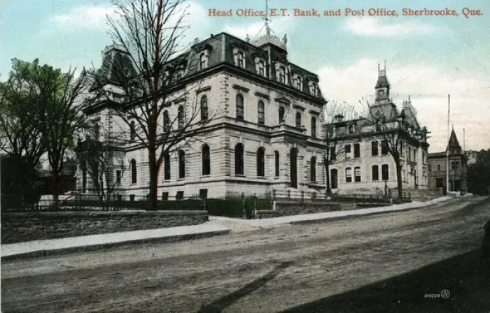Framed Print : Head Office of Eastern Township Bank & Post Office, Sherbroo Framed Print : Head Office of Eastern Township Bank & Post Office, Sherbroo