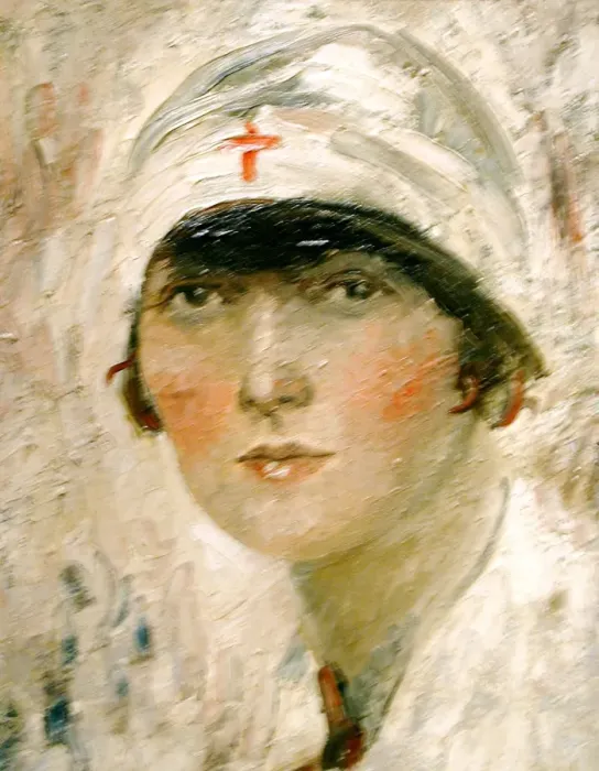 Framed Print : Head and shoulders portrait of a WW1 nurse Framed Print : Head and shoulders portrait of a WW1 nurse