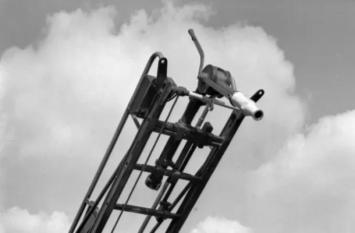 Framed Print : Head of a turntable ladder (TL) showing the TL monitor Framed Print : Head of a turntable ladder (TL) showing the TL monitor