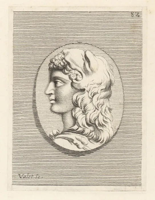 Framed Print : Head of an unknown man wearing a lionskin like Hercules Framed Print : Head of an unknown man wearing a lionskin like Hercules