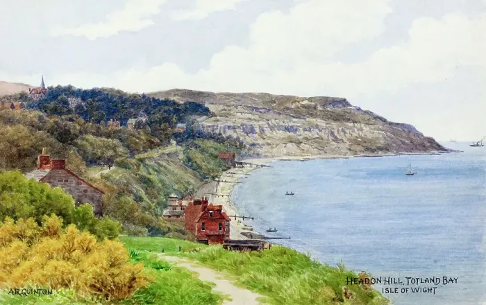 Framed Print : Headon Hill, Totland Bay, Isle of Wight Framed Print : Headon Hill, Totland Bay, Isle of Wight