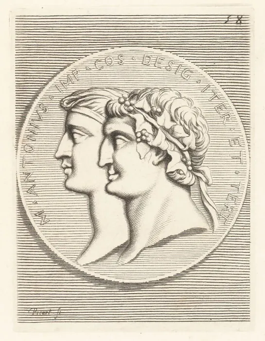 Framed Print : Heads of Mark Antony and Cleopatra Framed Print : Heads of Mark Antony and Cleopatra