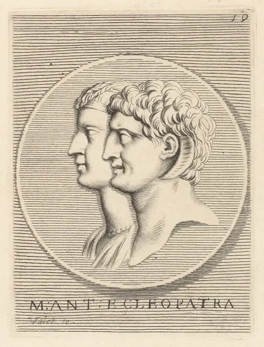 Framed Print : Heads of Mark Antony and Cleopatra Framed Print : Heads of Mark Antony and Cleopatra