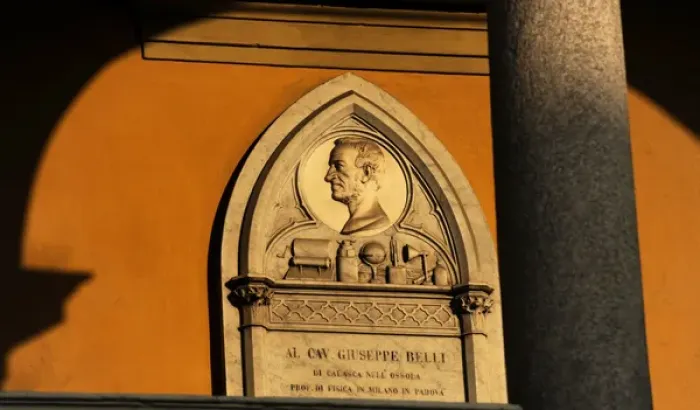 Framed Print : Headstone of Giuseppe Belli (1791-1860). Italian physicist a Framed Print : Headstone of Giuseppe Belli (1791-1860). Italian physicist a