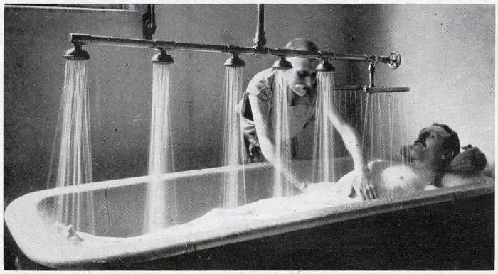 Framed Print : Healing Methods - Underwater Massage 1921 Framed Print : Healing Methods - Underwater Massage 1921