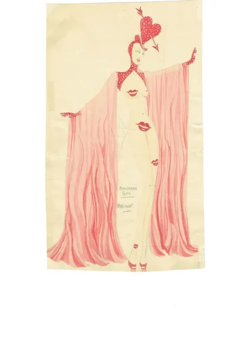 Framed Print : Hearts - Murrays Cabaret Club costume design Framed Print : Hearts - Murrays Cabaret Club costume design