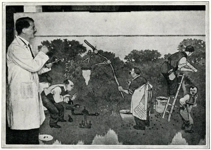 Framed Print : Heath Robinson and his design for Empress of India murals Framed Print : Heath Robinson and his design for Empress of India murals