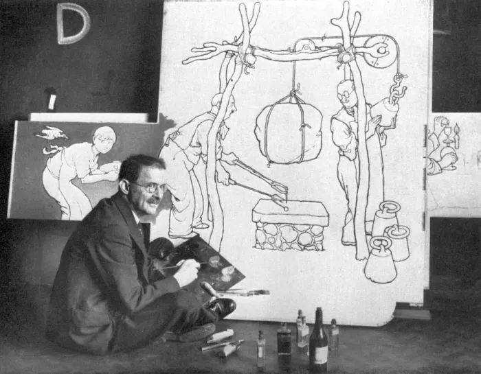 Framed Print : Heath Robinson Drawing for Television Framed Print : Heath Robinson Drawing for Television