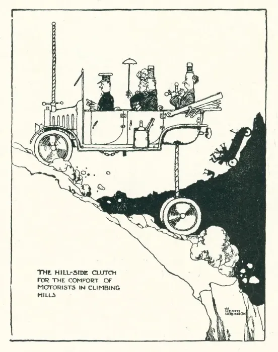 Framed Print : Heath Robinson Hill-Side Clutch