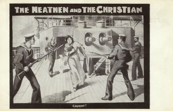 Framed Print : The Heathen and the Christian - Play Framed Print : The Heathen and the Christian - Play