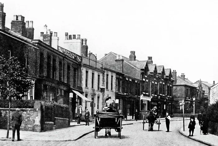 Framed Print : Heaton Mersey Didsbury Road early 1900s Framed Print : Heaton Mersey Didsbury Road early 1900s