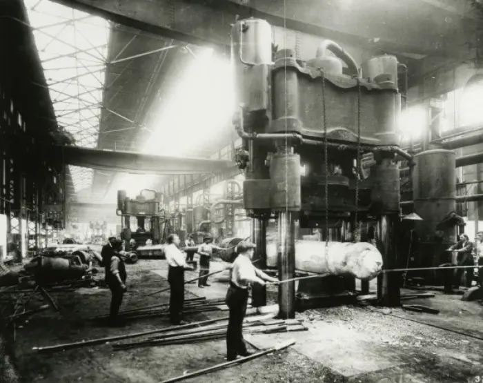 Framed Print : Heavy forgings press shop, Sheffield Framed Print : Heavy forgings press shop, Sheffield