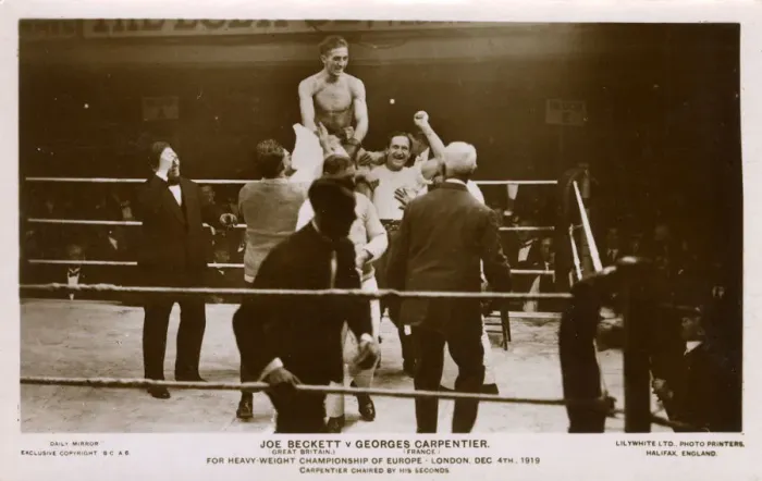 Framed Print : Heavyweight Championship of Europe - Carpentier v Beckett Framed Print : Heavyweight Championship of Europe - Carpentier v Beckett