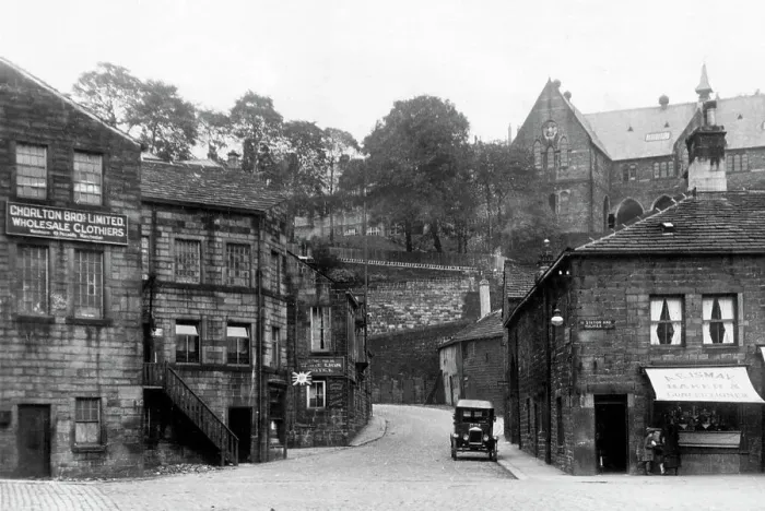 Framed Print : Hebden Bridge -The Square Framed Print : Hebden Bridge -The Square