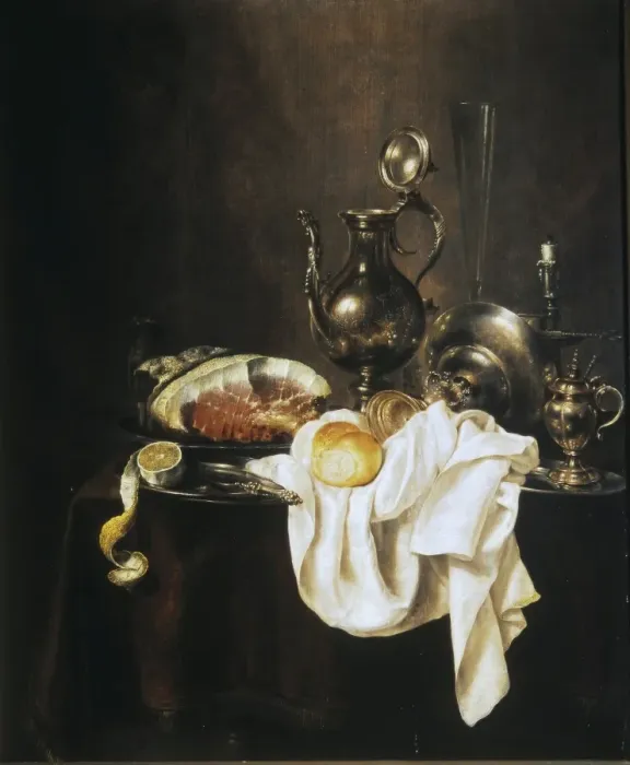 Framed Print : HEDA, Willem Claesz (1594-1680). Still Life of Framed Print : HEDA, Willem Claesz (1594-1680). Still Life of